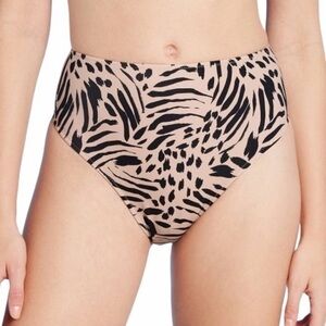 Shade & Shore High Waisted Animal Print Bikini Bottoms | XL
